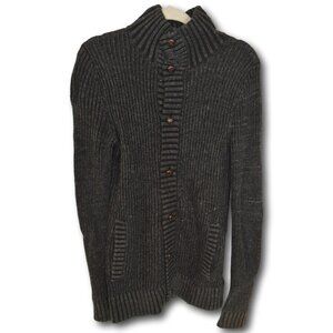 Womens Merona Grey Thick Cable Knit Cardigan / Sweater Size: S